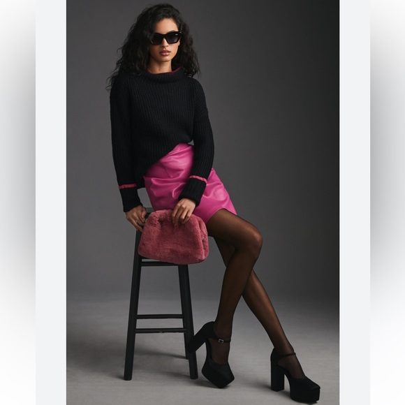 Anthropologie The Maeve Mock-Neck Color-Tipped Sweater M nwt - Picture 13 of 13